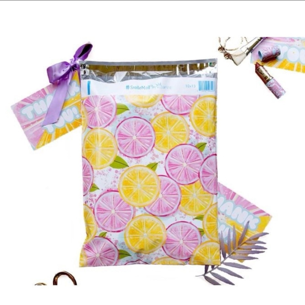 Pink & Yellow Citrus Poly Mailer - Pack of 50